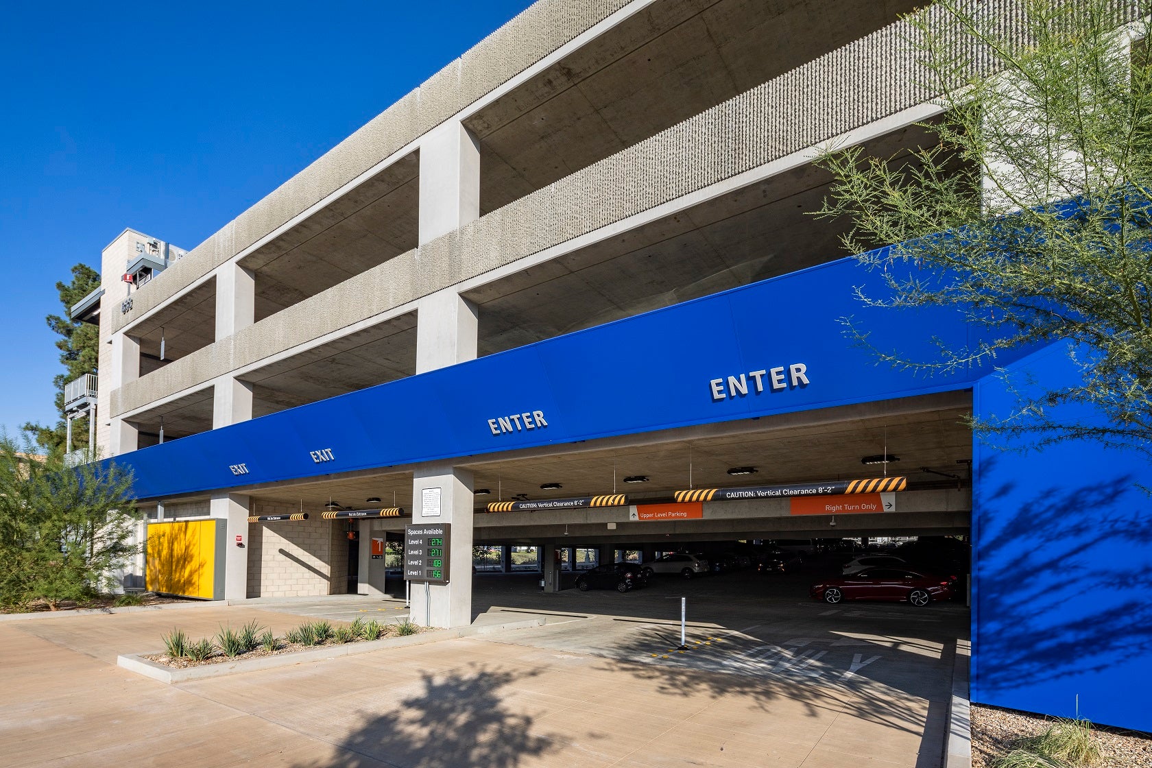 Exit of parking structure