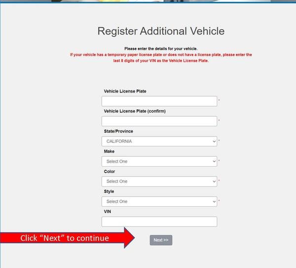 Adding a Vehicle to a Parking Permit 6