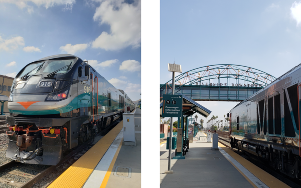 Metrolink Train and Station